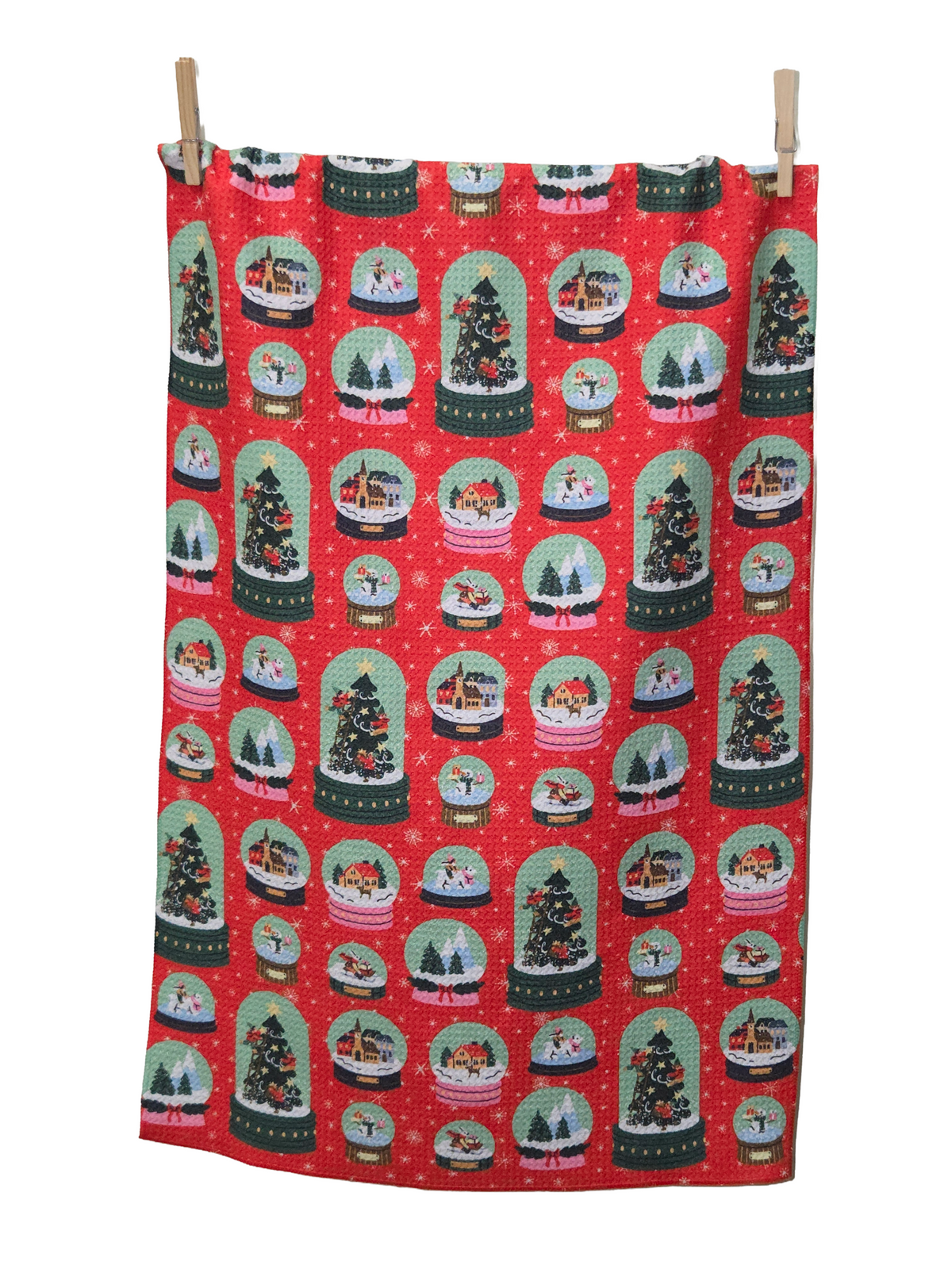 Snow Globes Tea Towel